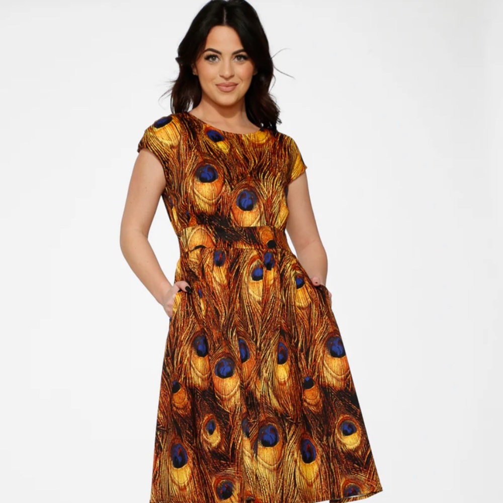 Orchid Bloom Peacock Dress L/8US